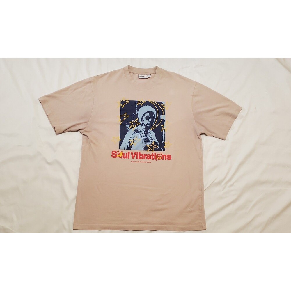 Butter Goods Soul Vibrations Tshirt Sands Khaki Size Large